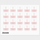 Stickers croix rose (Feuille)