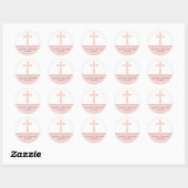 Stickers croix rose (Feuille)