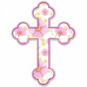 Stickers Croix Vintage Fleur. (Devant)