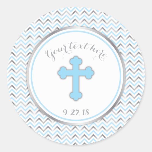 Stickers Cross-Party-Blue & Silver (Devant)