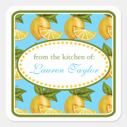 stickers cuisine citron (Devant)