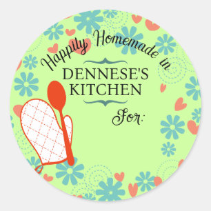 stickers cuisine cuillère en bois mitt four