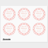 Stickers cuisine En vichy rose (Feuille)