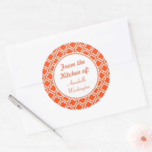 Stickers cuisine orange vif (Enveloppe)