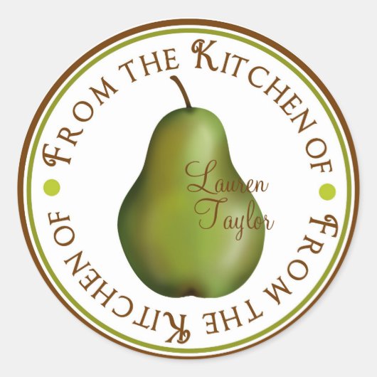 Stickers Cuisine Personnalisée - Poires (Devant)