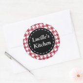 Stickers cuisine Red Houndstooth (Enveloppe)