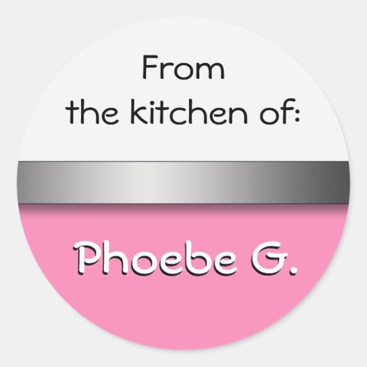 Stickers Cuisine Rose Blanc (Devant)
