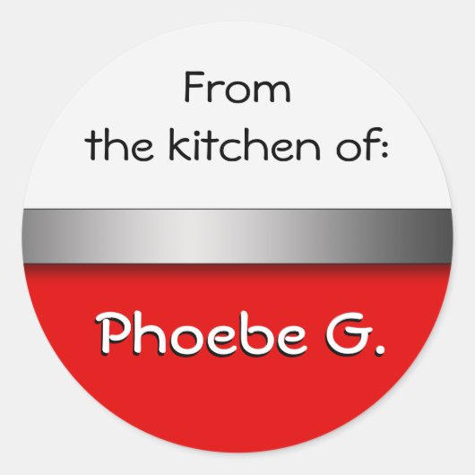 Stickers Cuisine Rouge Blanc (Devant)