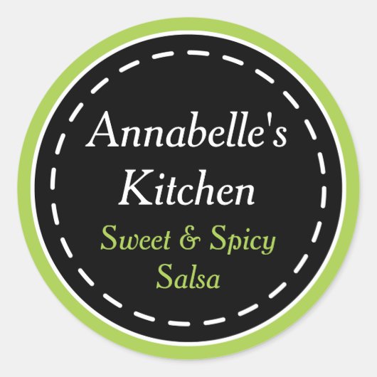 Stickers cuisine verte et noire (Devant)