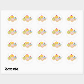 Stickers Cupcake Anniversaire (Feuille)