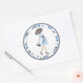 Stickers Cupcake baby shower bleu (Enveloppe)