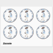 Stickers Cupcake baby shower bleu (Feuille)