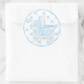 Stickers Cupcake baby shower bleu (Sac)
