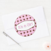 Stickers Cupcake baby shower C'est une fille (Enveloppe)