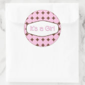 Stickers Cupcake baby shower C'est une fille (Sac)