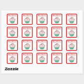 Stickers Cupcake de Noël (Feuille)