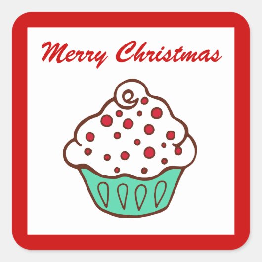 Stickers Cupcake de Noël (Devant)