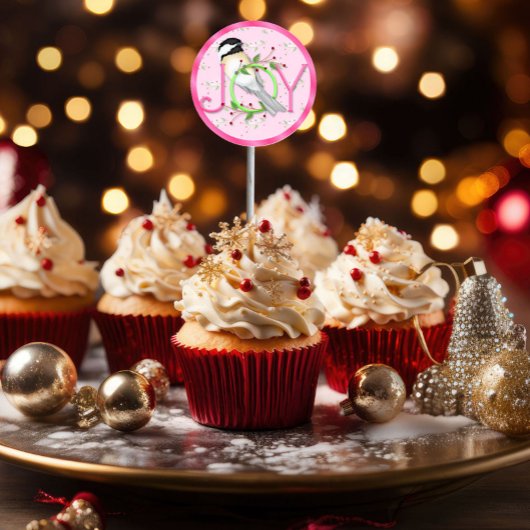 Stickers Cupcake de Noël Joie Vacances