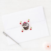 Stickers Cupcake et cerises congelés au chocolat (Enveloppe)
