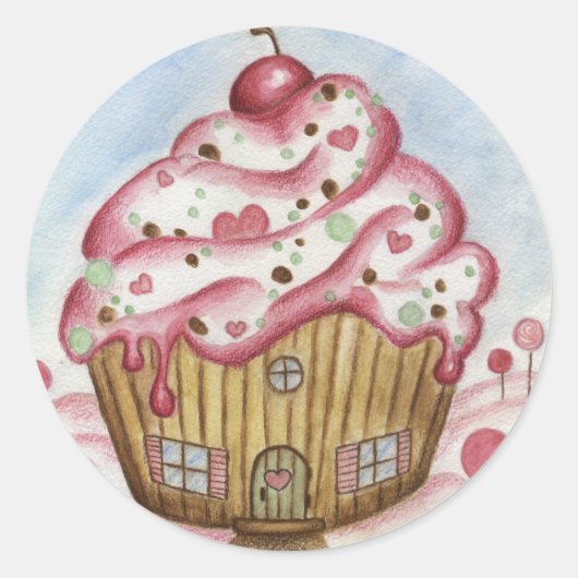 Stickers Cupcake House (Devant)
