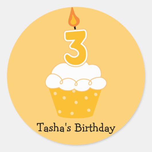 Stickers Cupcake personnalisés (Devant)