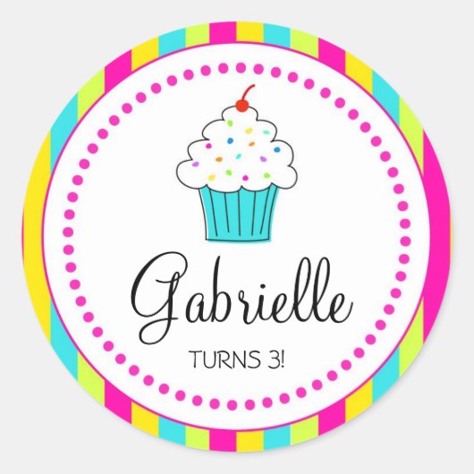 Stickers Cupcake pour toppers DYI cupcake (Devant)