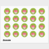 Stickers Cupcake rose (Feuille)