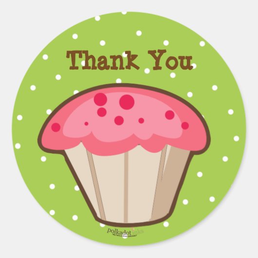 Stickers Cupcake rose (Devant)