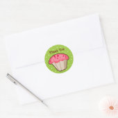 Stickers Cupcake rose (Enveloppe)