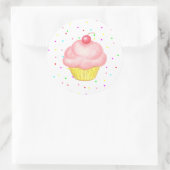 Stickers Cupcake rose (Sac)