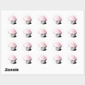 stickers cupcake rose (Feuille)