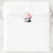stickers cupcake rose (Sac)