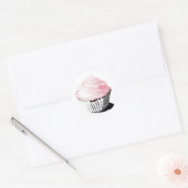 stickers cupcake rose (Enveloppe)