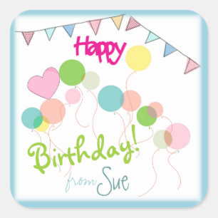 Stickers customisés le jour de l'anniversaire