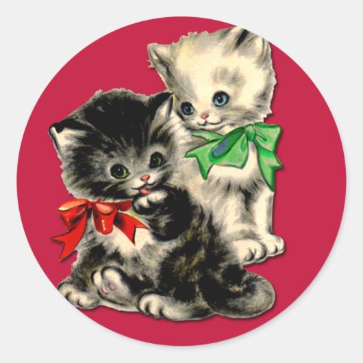 Stickers Cute Holiday Kittens (Devant)