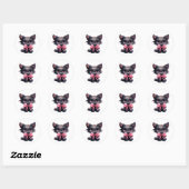 Stickers Cute Kitten Noir (Feuille)