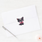 Stickers Cute Kitten Noir (Enveloppe)
