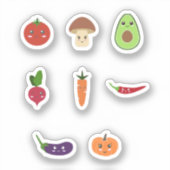 Stickers Cute Légumes (Recto)