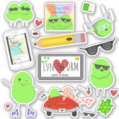 Stickers Cute Lima Bean (Devant)