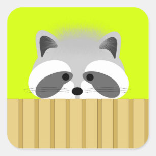 Stickers Cute Raccoon