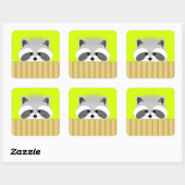 Stickers Cute Raccoon (Feuille)