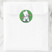 Stickers Cutie Candycane Westie KiniArt (Sac)