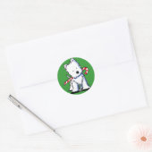 Stickers Cutie Candycane Westie KiniArt (Enveloppe)