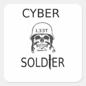 Stickers Cyber Soldat Hacker (Devant)