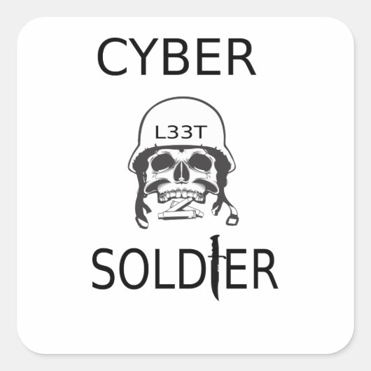 Stickers Cyber Soldat Hacker (Devant)