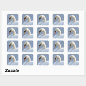 Stickers cygne blanc (Feuille)