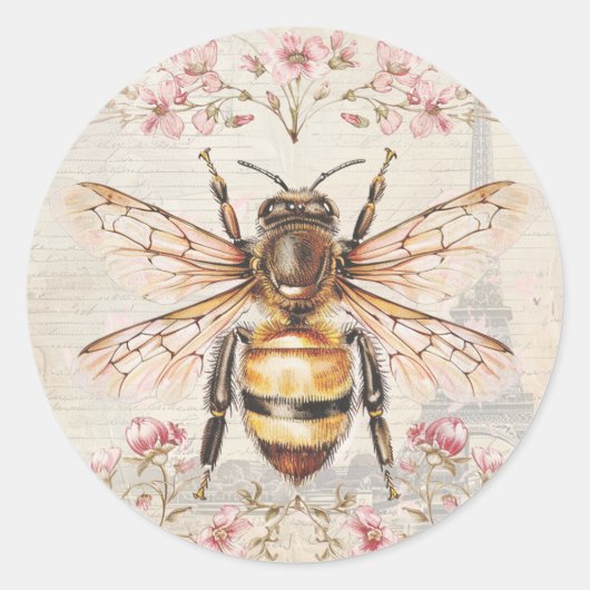 Stickers d'abeille Vintage (Devant)