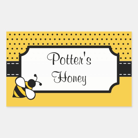 Stickers d'abeilles au miel customisé (Devant)