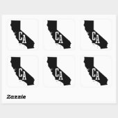 Stickers d'abréviation CA California State Map (Feuille)