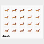 Stickers Dachshund (Feuille)